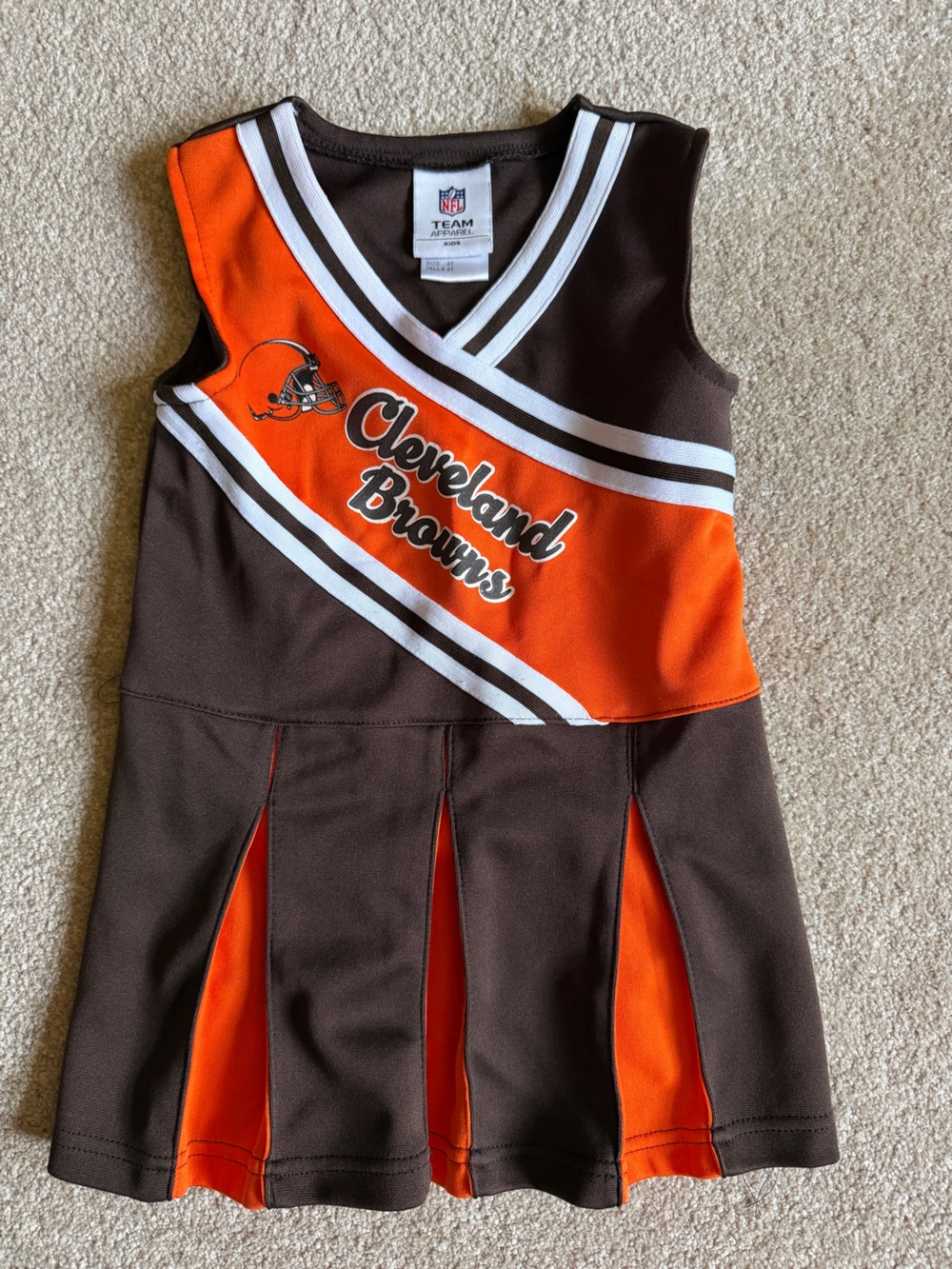 NFL Kids Brown & White Team Apparel Jersey Top